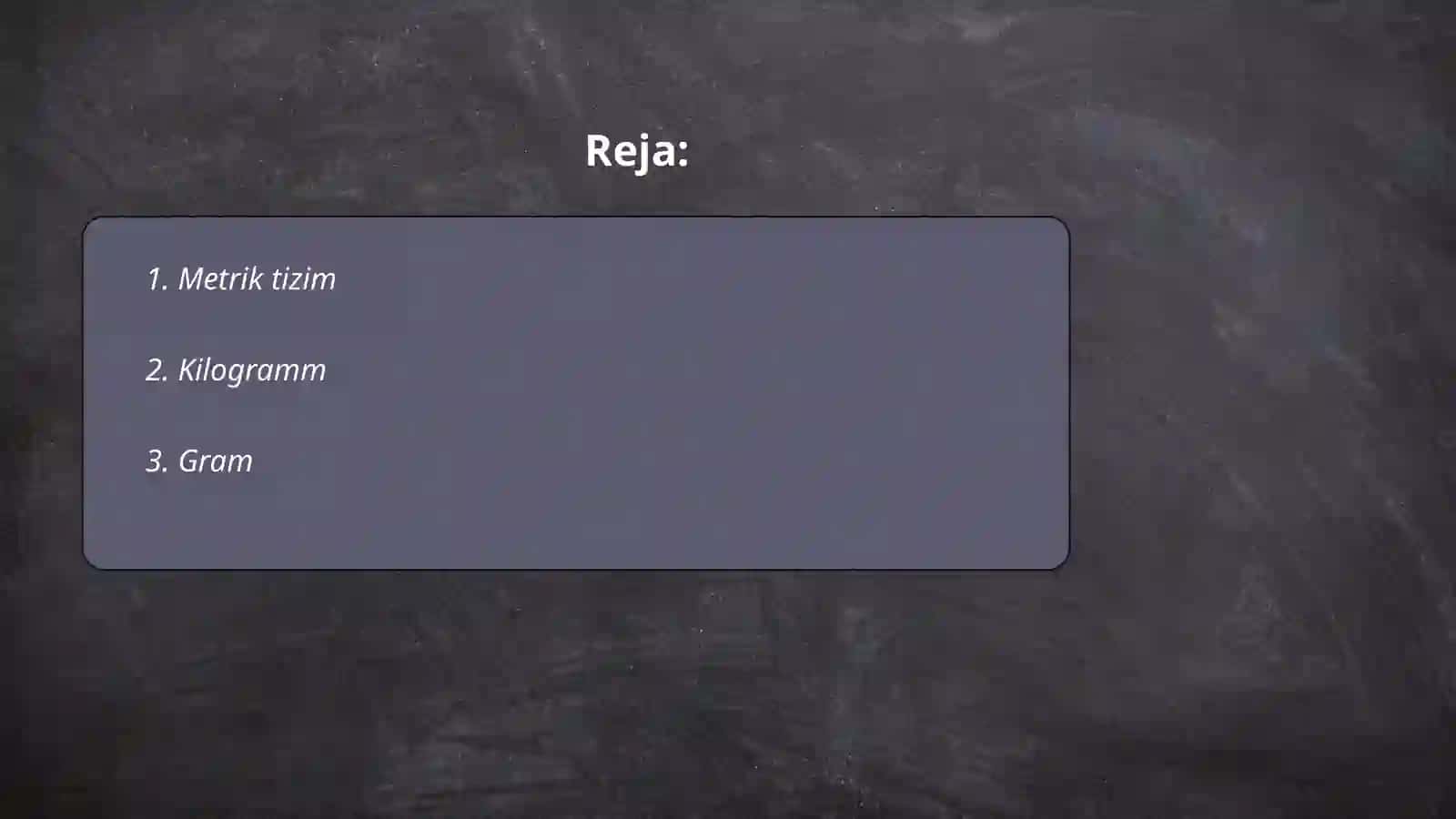 Metrik tizim 2