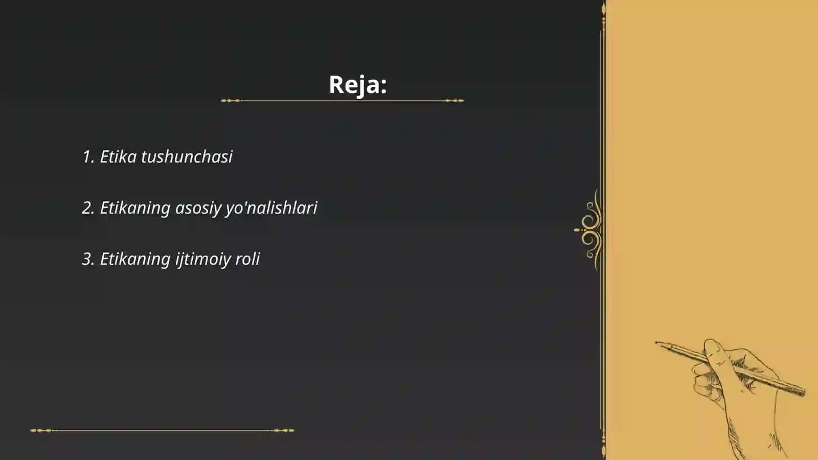 Etikaning mohiyati va kategoriyalari 2
