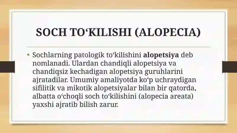 Sochlarningpatologikto‘kilishinialopetsiya 2