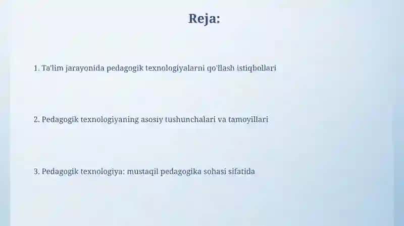 Pedagogik texnologiya 2