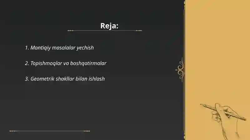 Mantiqiy Masalalar Yechish 2