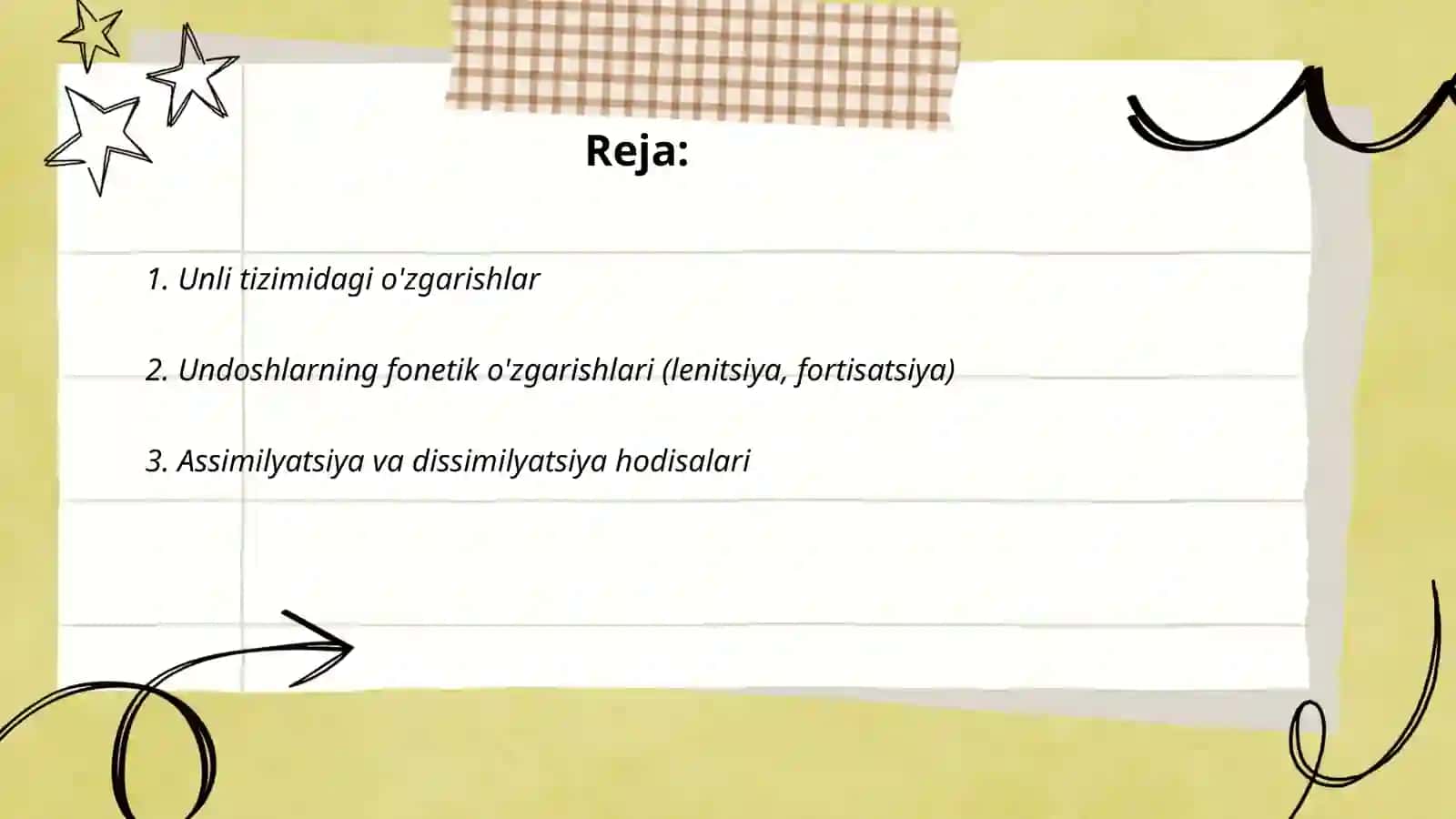 Ona tilining fonrtik o'zgarishlari 2