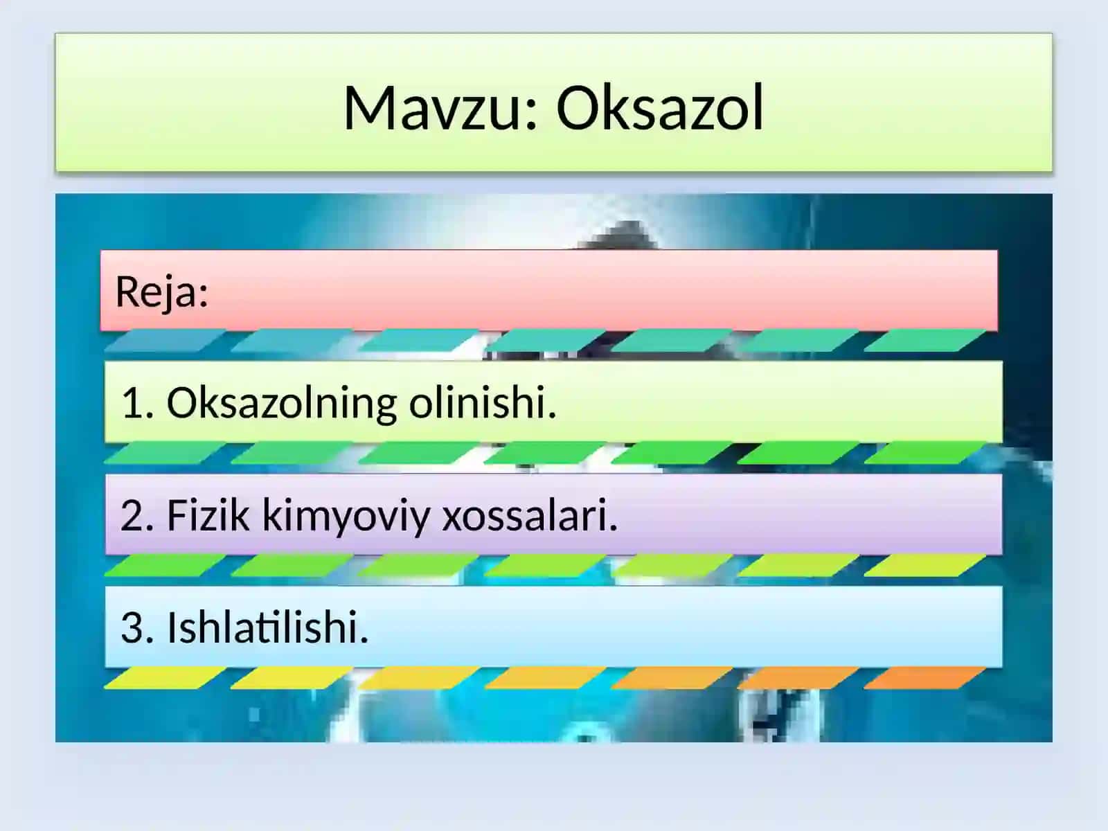 Oksazolning olinishi 2