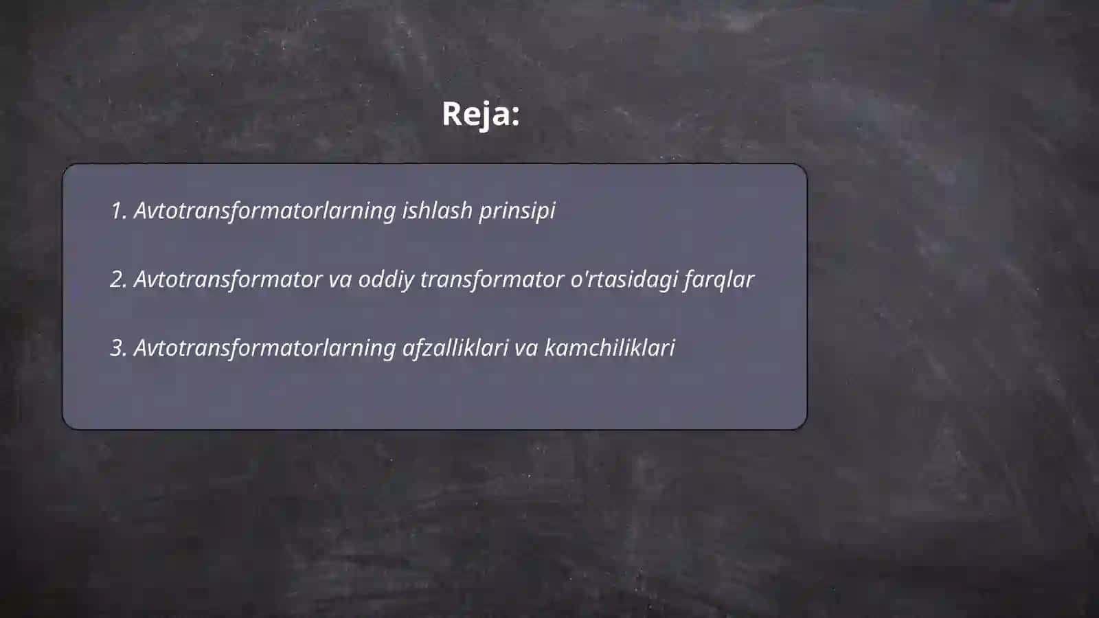 Kuch transformatori VA avtotransformatorini tanlash 2