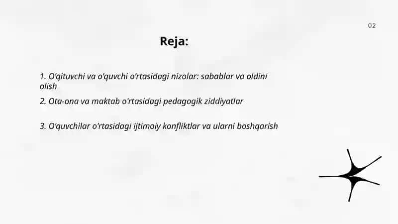 Pedagogik nizolar va ziddiyatlar 2