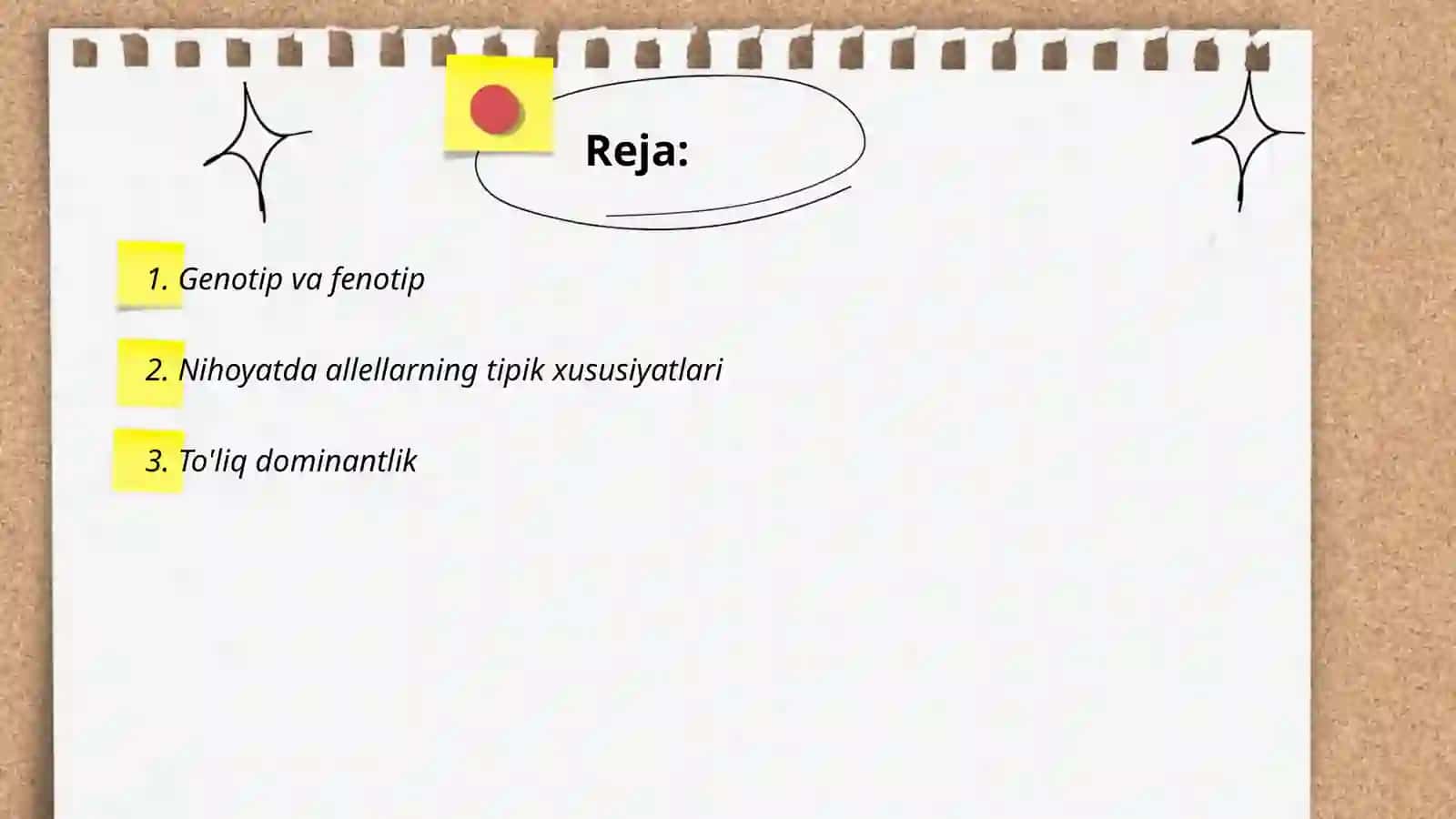 Mendelning 3-qonuni. Allelmas genlarning o'zaro ta'siri 2