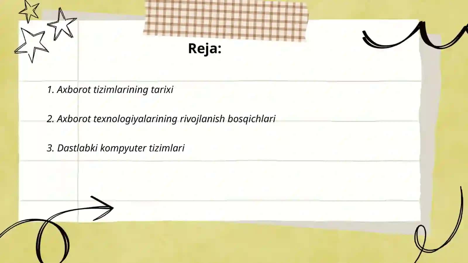 Axborot tizimining rivojlanish bosqichlari 2