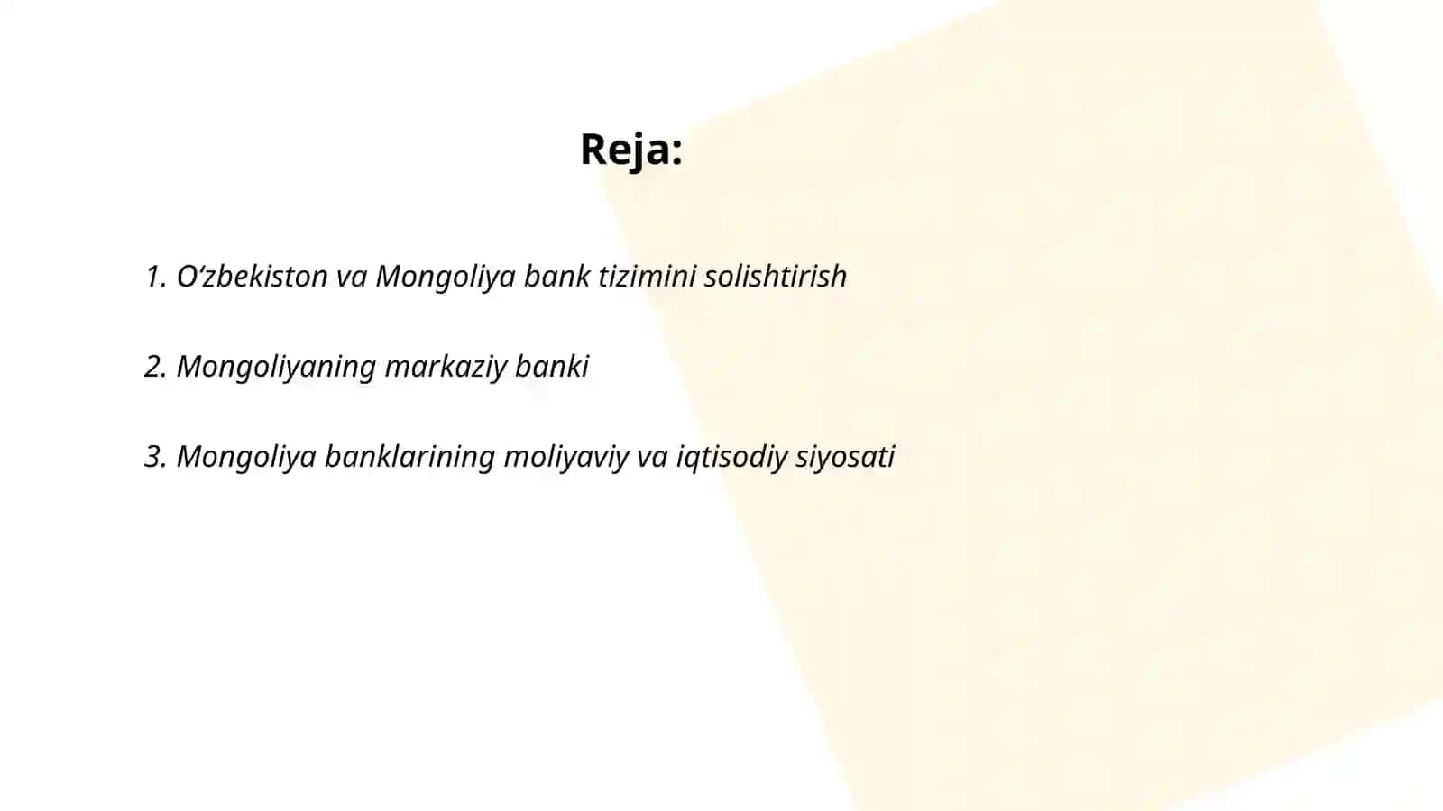O‘zbekiston va Mongoliya bank tizimi 2