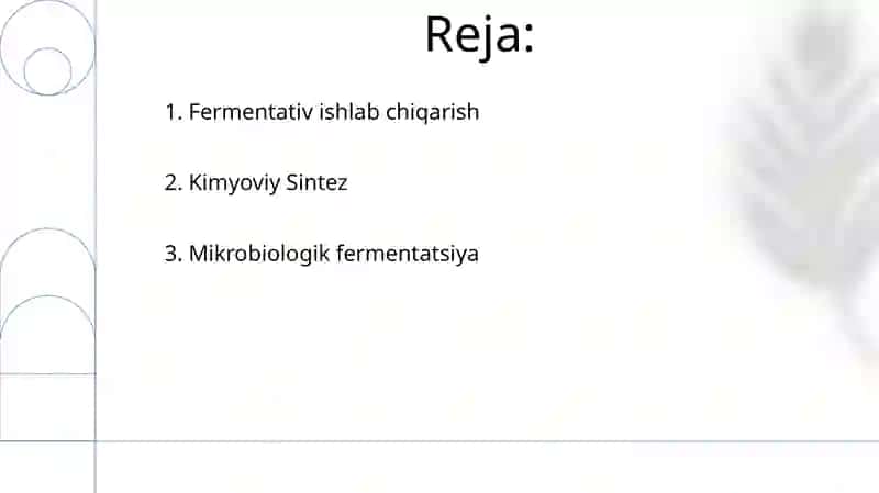 Aminakislatalar ishlab chiqarish 2