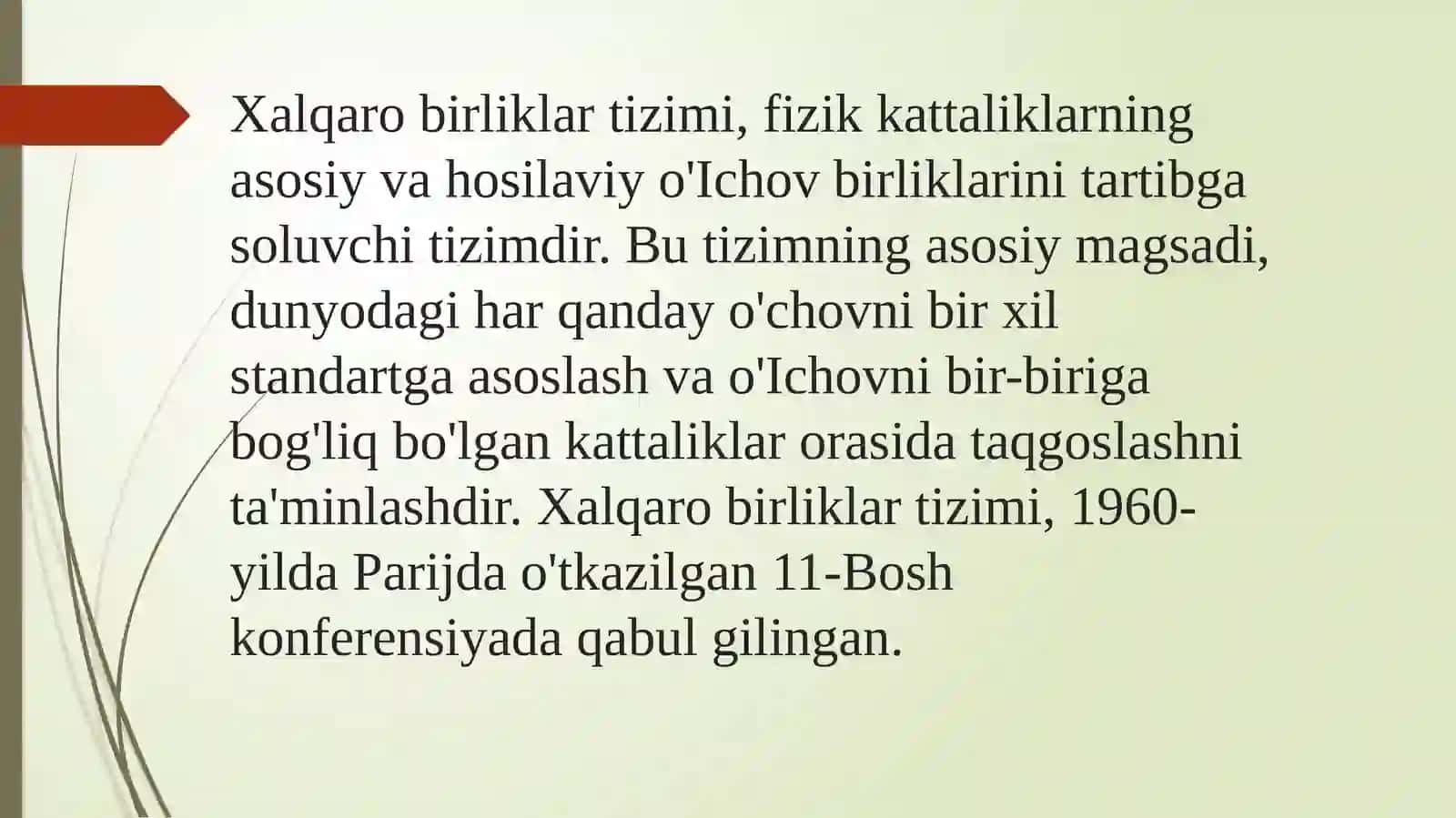 Xalqaro birliklar tizimi 2
