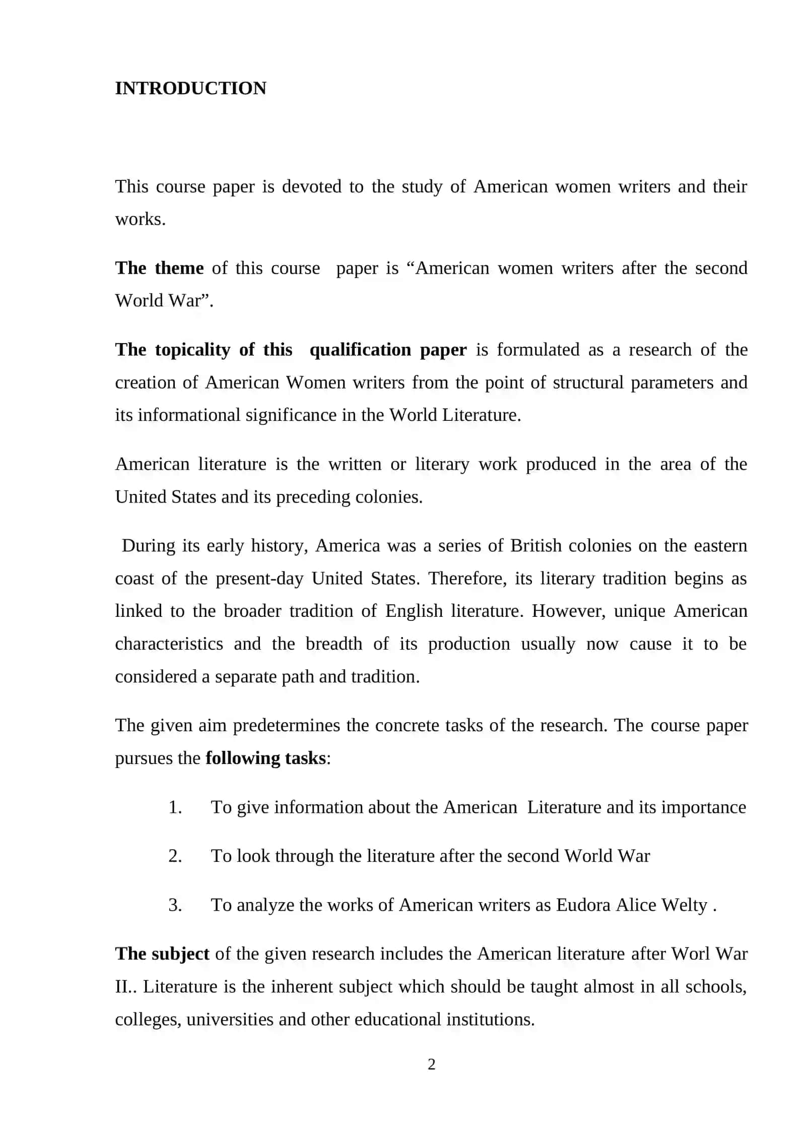 Women Writers in American Literature 2