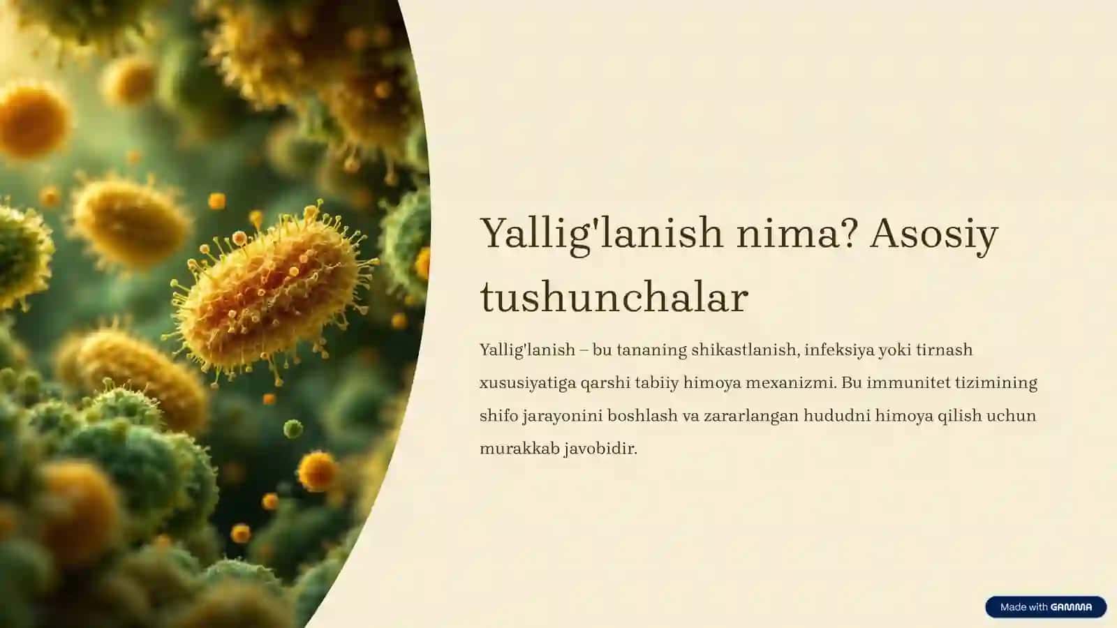 Yallig'lanishi: Tana himoyasining kaliti 2