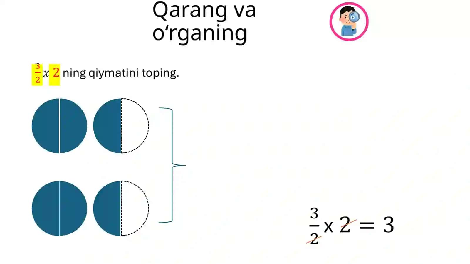 Noto‘g‘ri kasrni natural songa ko‘paytirish 2