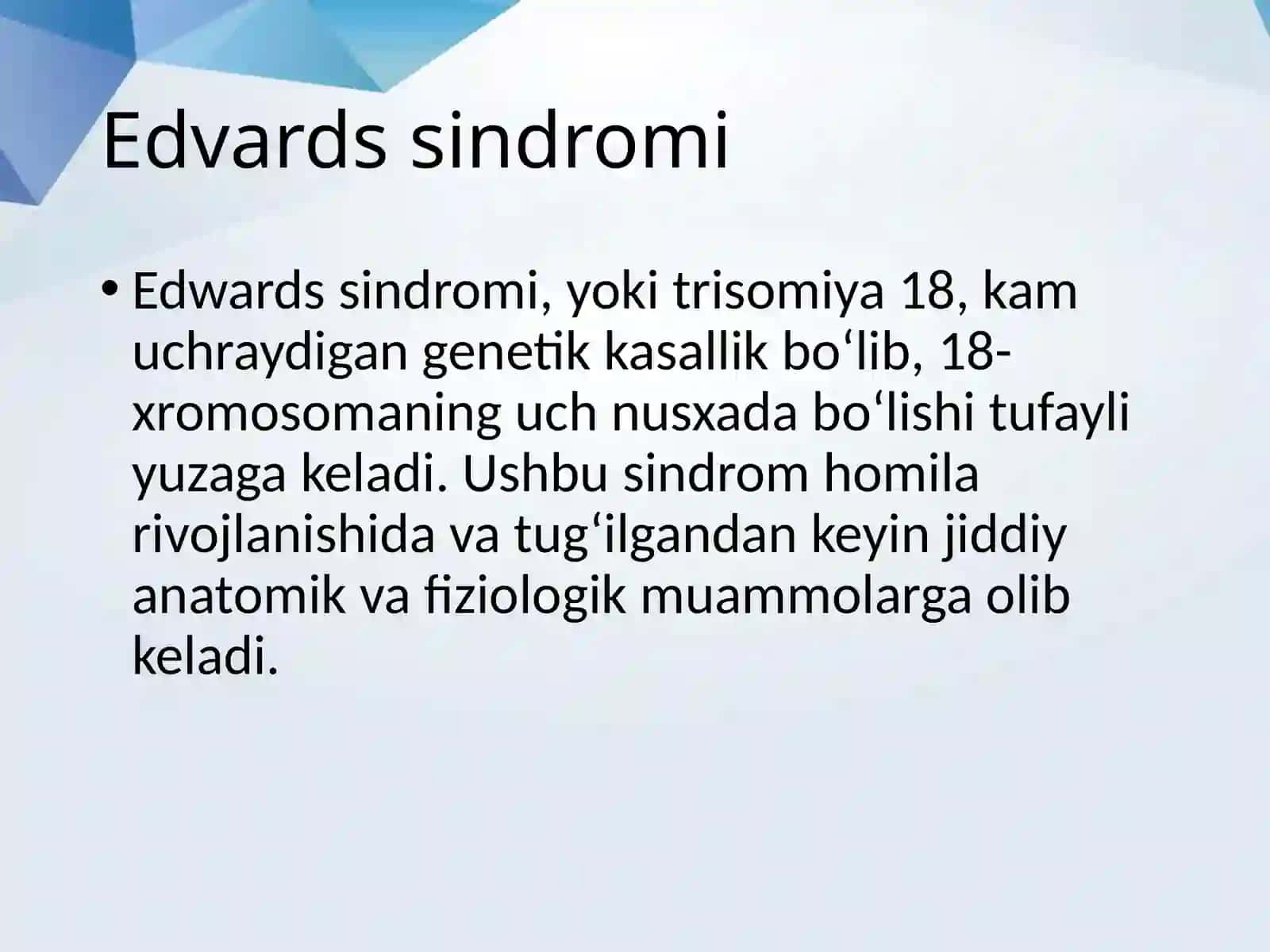 Edvardssindromi 2