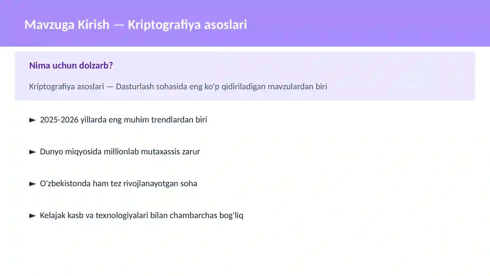 Kriptografiya asoslari 2