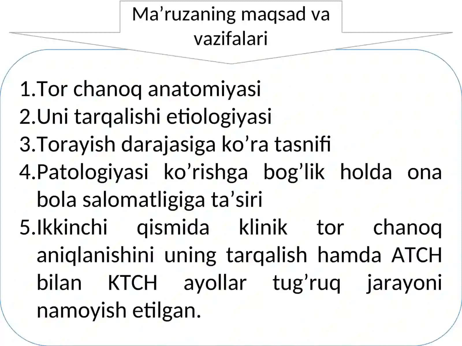 Zamonaviy akusherlikda tor chanoq 2