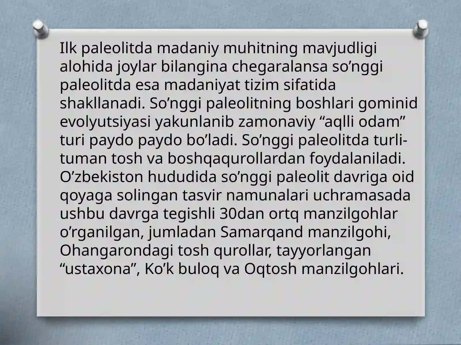 Paleolit davrini oʻrganishda xalqaro hamkorlik 2