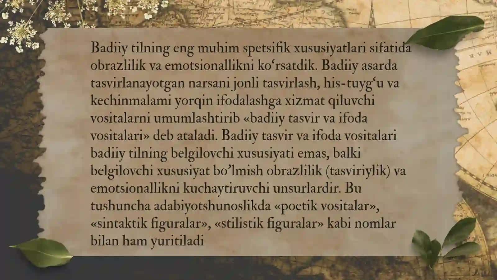 Badiiy tasvir va ifoda vositalari 2