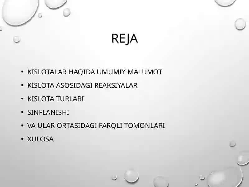 Kislotalar.Ularniguruhlanishivaularniasosiyfarqlari 2