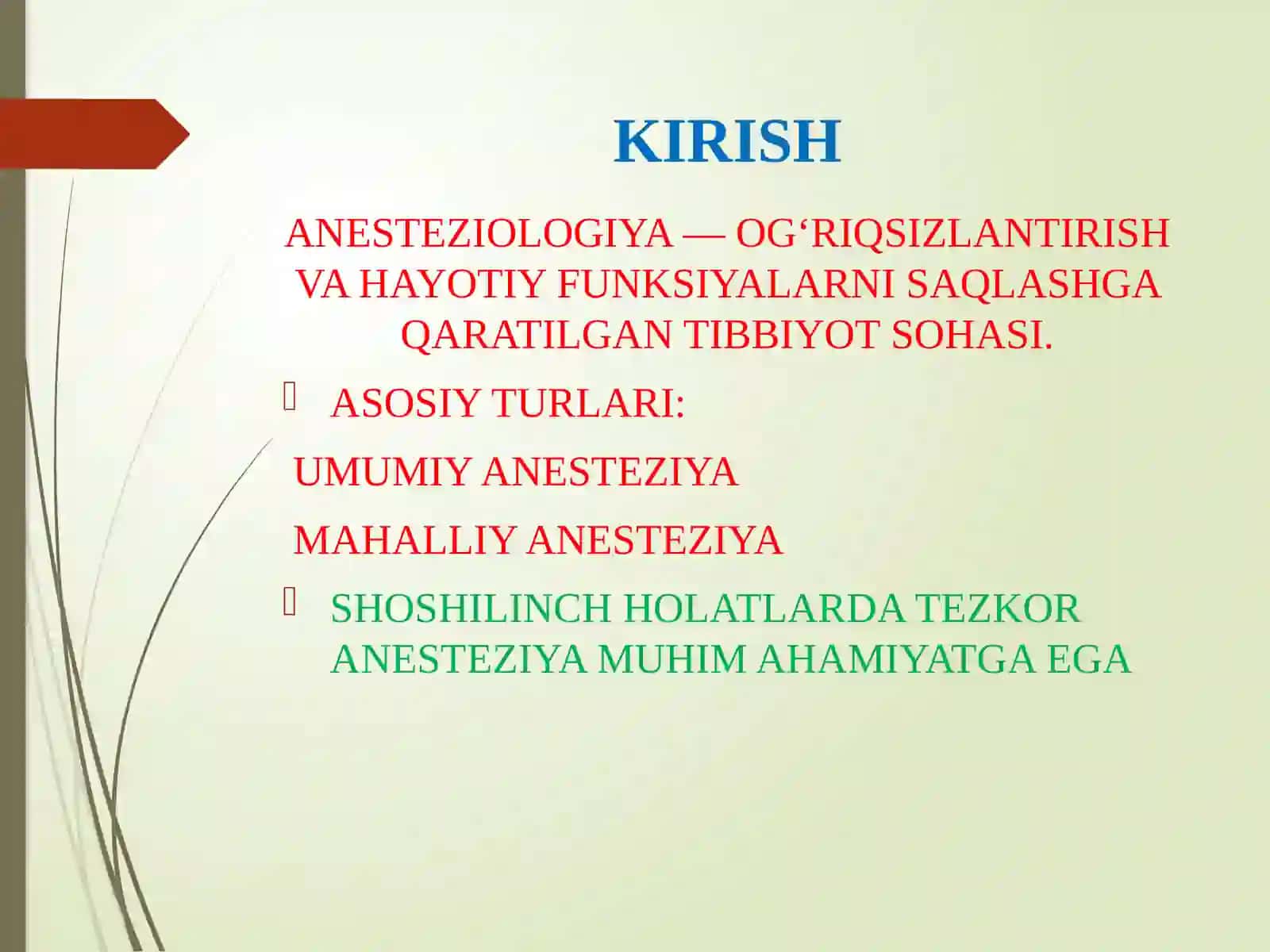 MAHALLIY VA SHOSHILINCH ANESTEZIYA 2