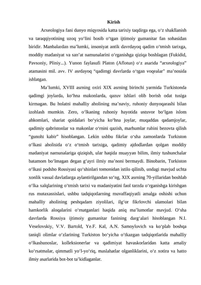 O’zbekistonda arxeologiya fanining rivojlanishi 2