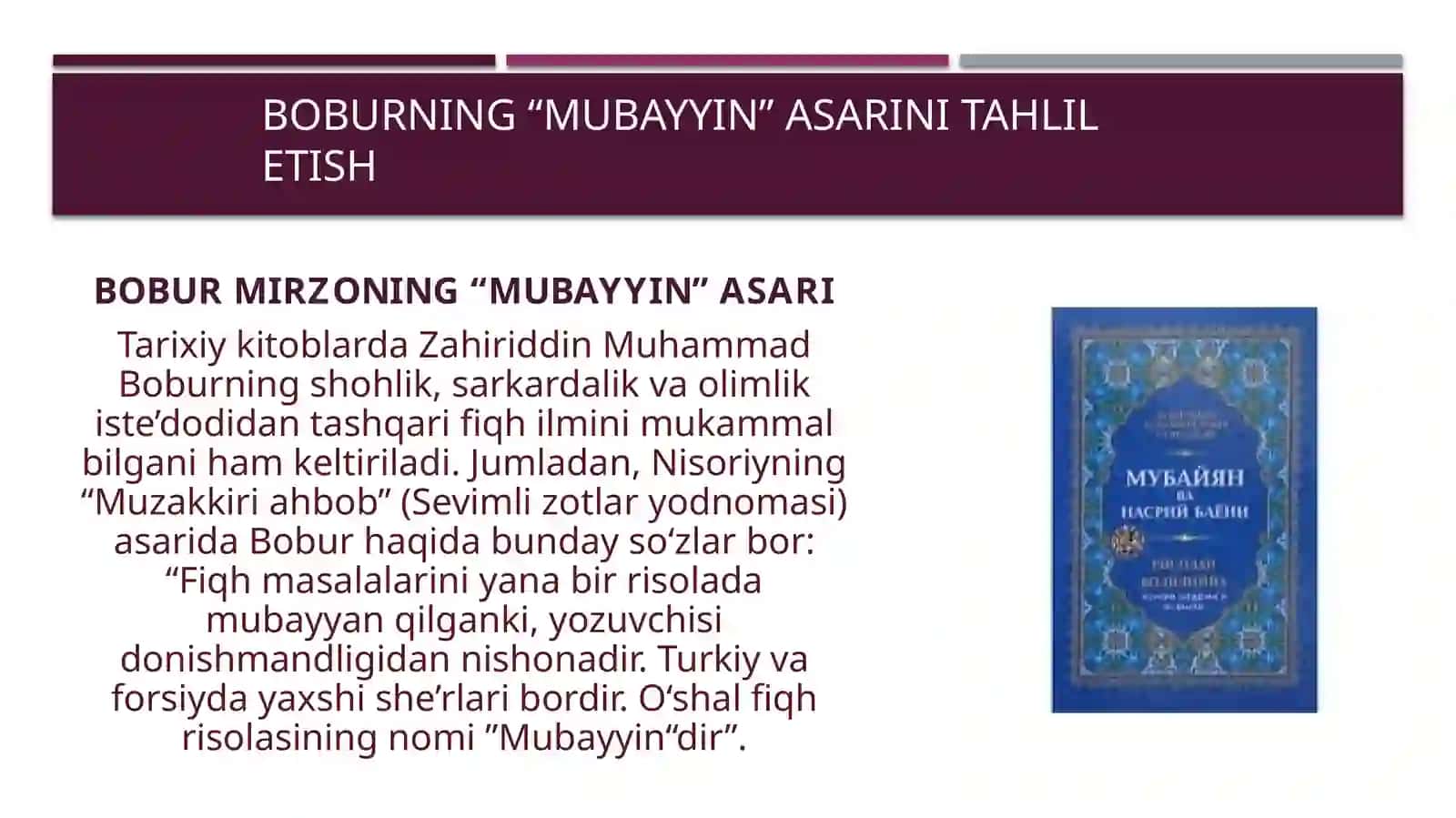 O’zbek adabiyoti tarixi va yangi o’zbek adabiyoti 2