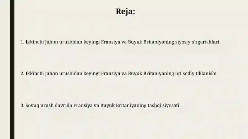 Sovuq urush davrida Fransiya va Buyuk Britaniyaning roli 2