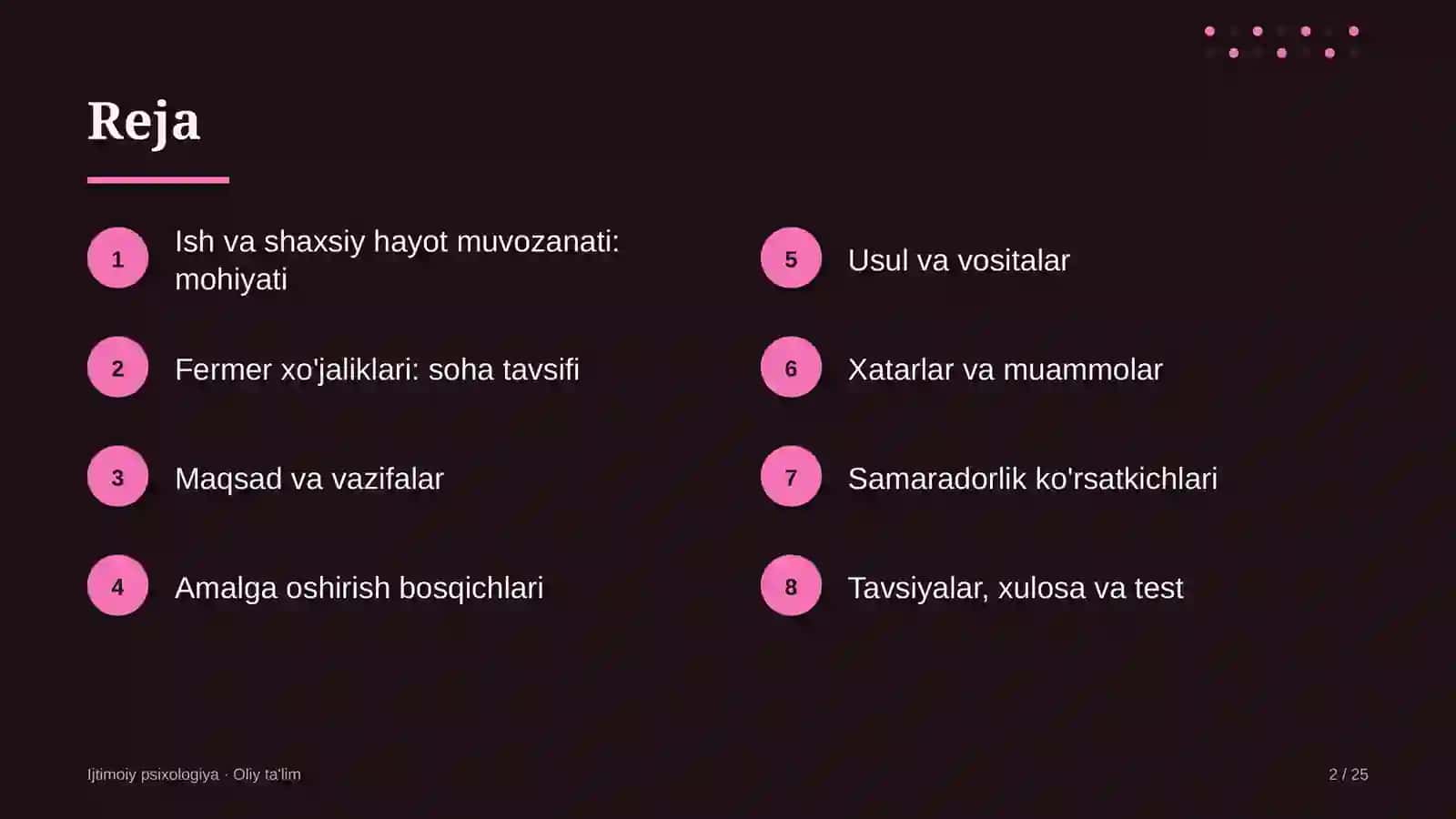 Fermer xo'jaliklarida ish va shaxsiy hayot muvozanati 2