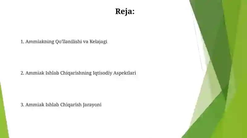 Amiak ishlab chiqarish 2