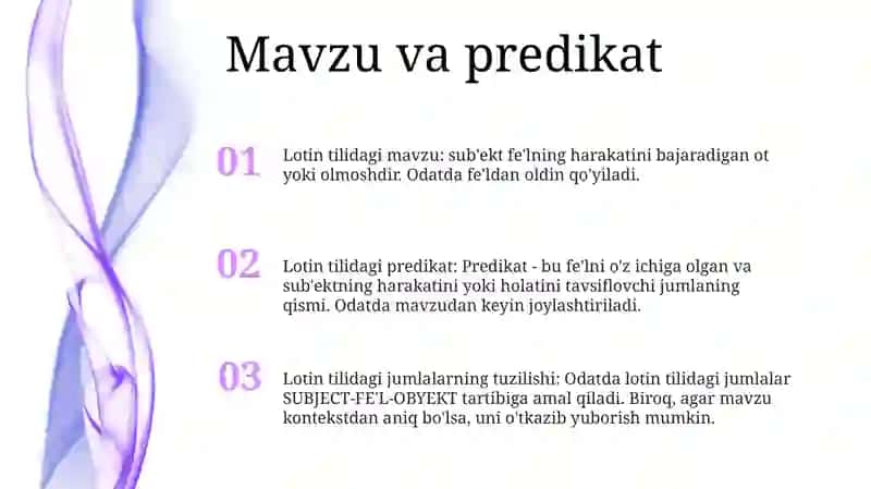 Lotin Tili Gaplarining Strukturasi 2