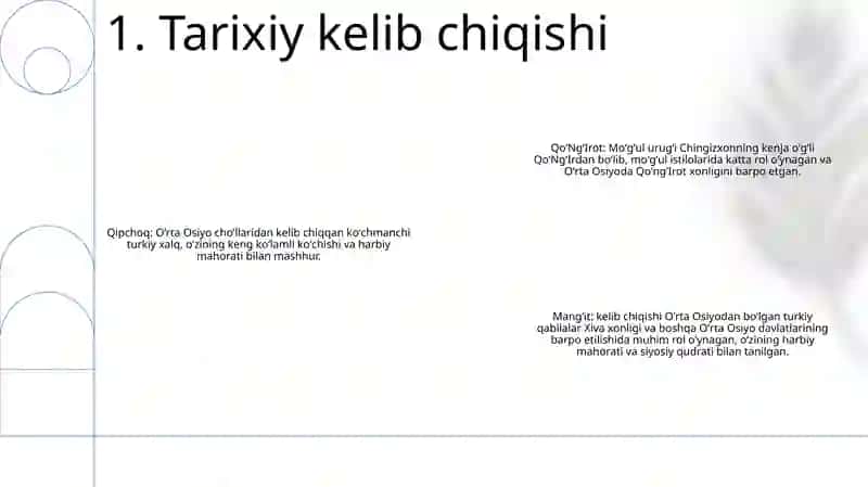 Qipchoq QoʻNgʻIrot MangʻIt Turkman UygʻUr UrugʻLari 2