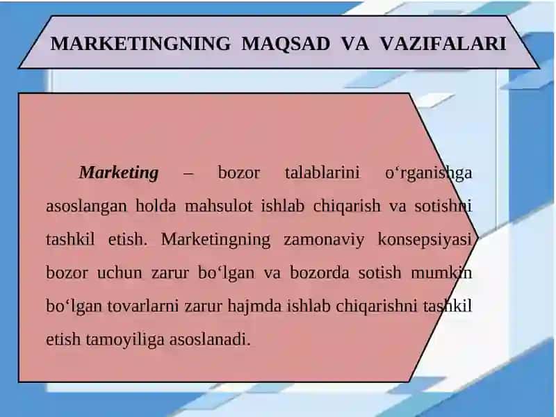 MARKETINGNING MAQSAD VA VAZIFALARI 2