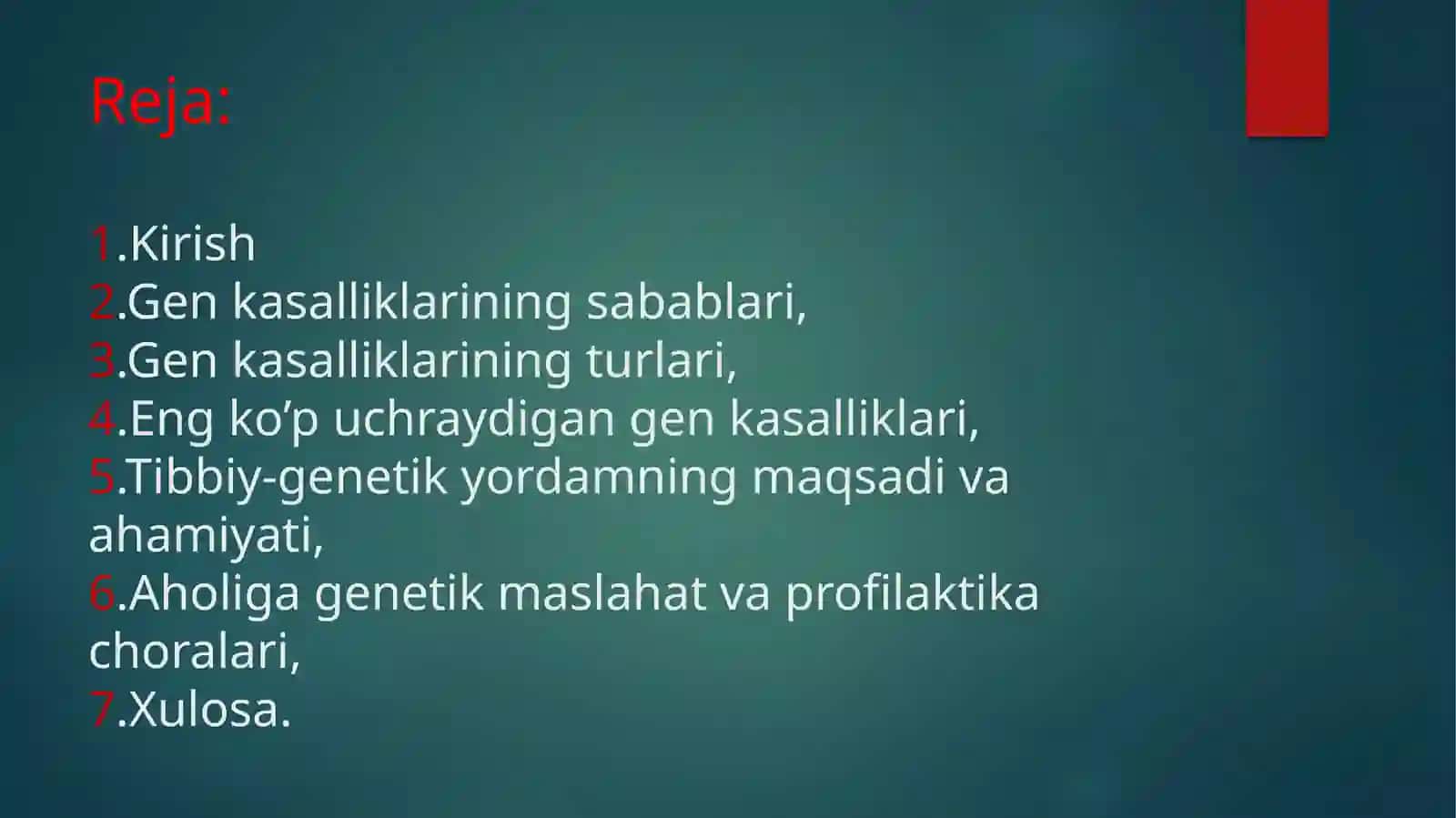Odamgenkasalliklari, Aholiga tibbiy-genetik yordam 2