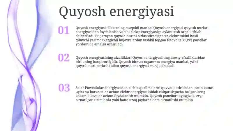 Elektr Energiyasining NoanʼAnaviy Manbalari 2