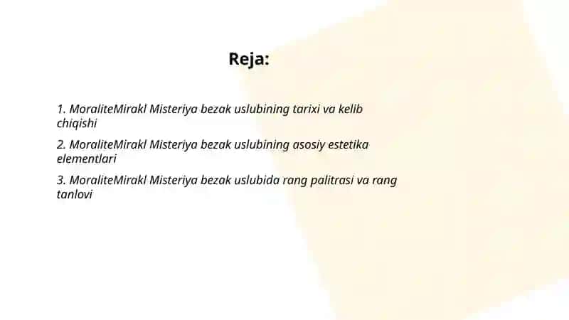 MoraliteMirakl Misteriya bezak uslubi 2