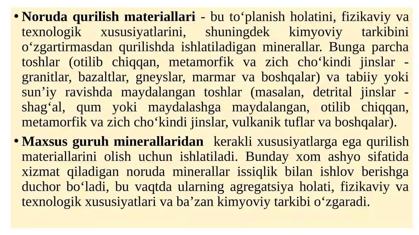 Noruda qurilish materiallari va ularni ishlash 2