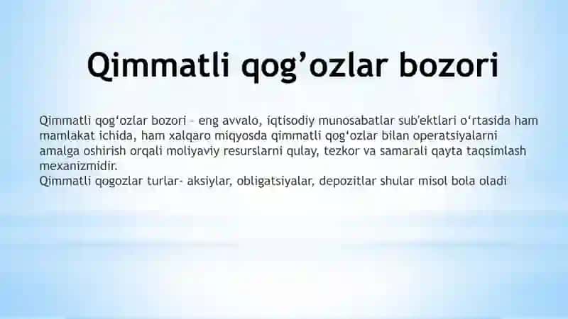 QIMMATLI QOG’OZLAR BOZORI 2