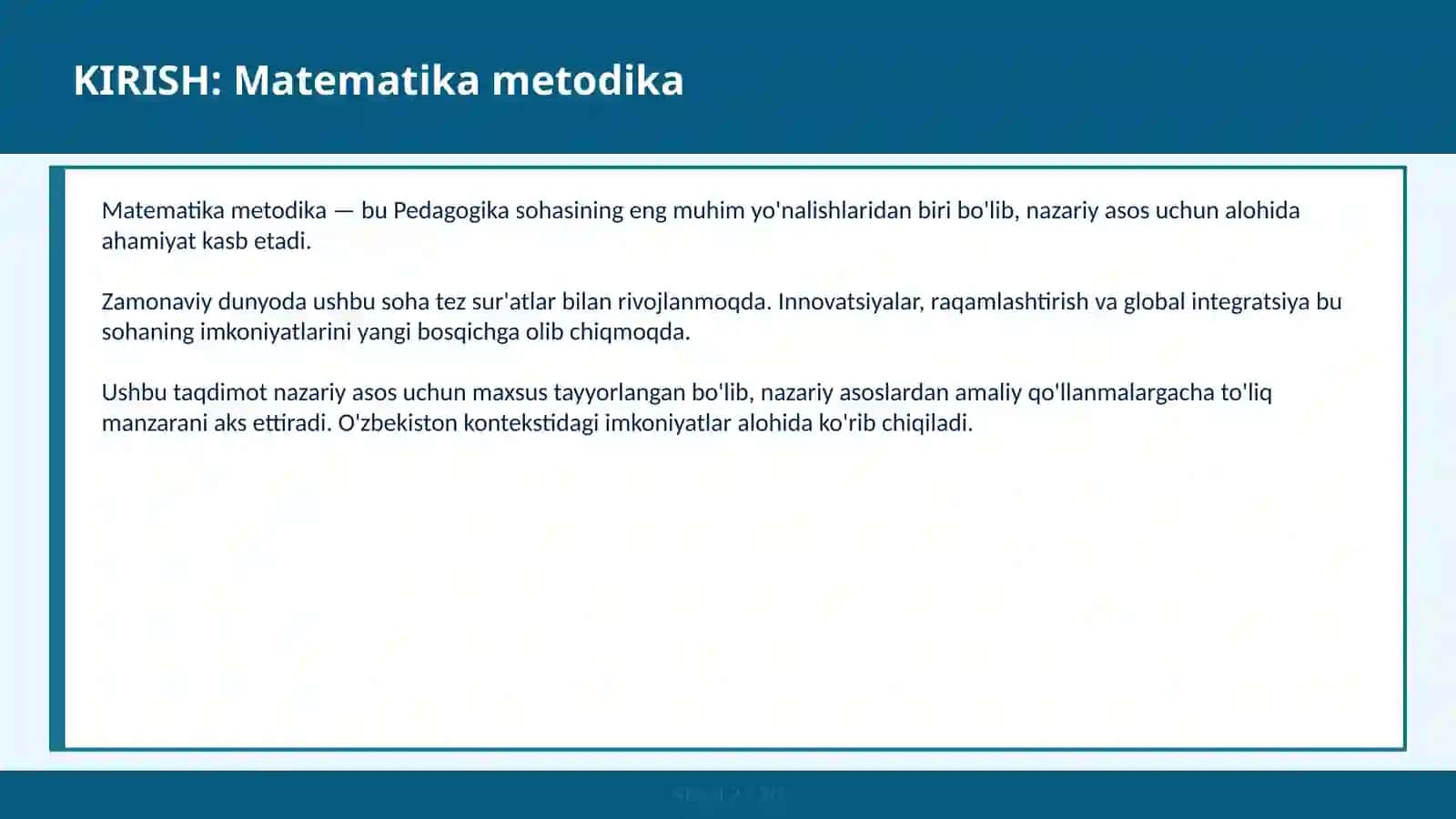 Matematika metodika 2