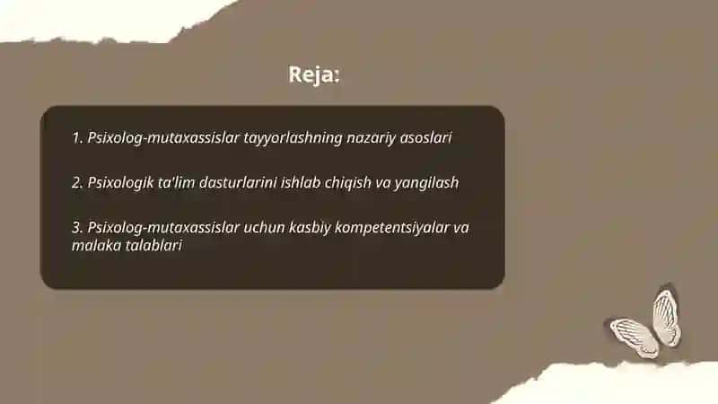 Psixolog-mutaxassislar tayyorlash 2