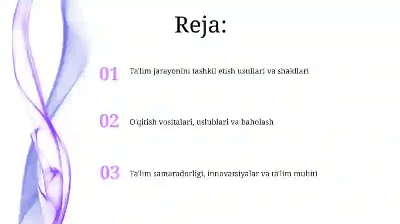 Ta'lim jarayonini tashkil etish usullari 2