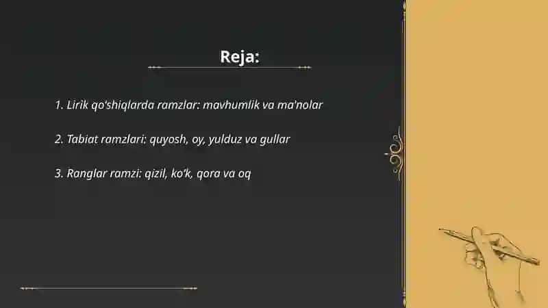 Lirik qoʻshiqlarda ramzlar 2