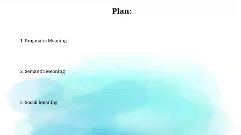 The types of meaning 2