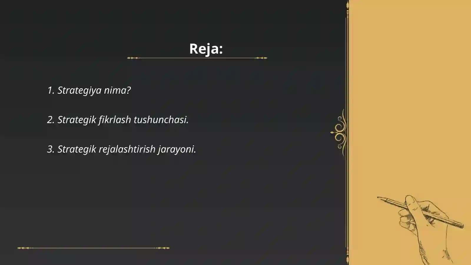 Strategik ko'ra bilishni shakllanishi 2