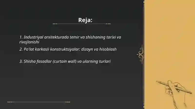 Industriyal arxitektura (temir va shisha) 2