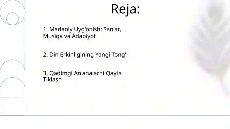 Madaniy Uyg'onish: San'at, Musiqa va Adabiyot 2