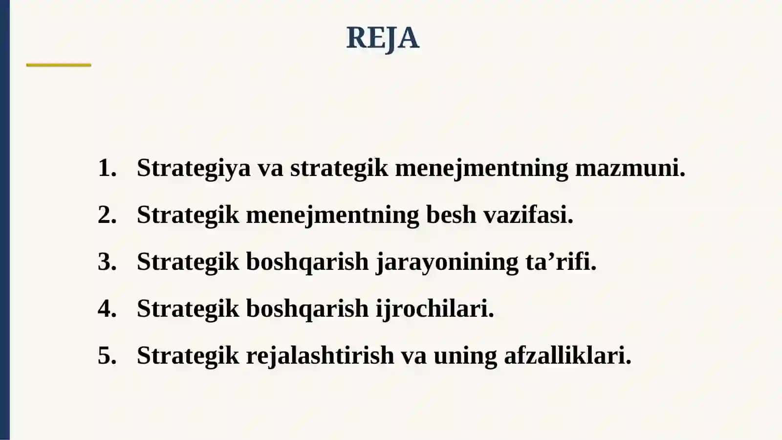 STRATEGIK BOSHQARUV JARAYONI 2