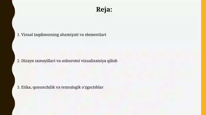 Vizual taqdimotning ahamiyati va elementlari 2