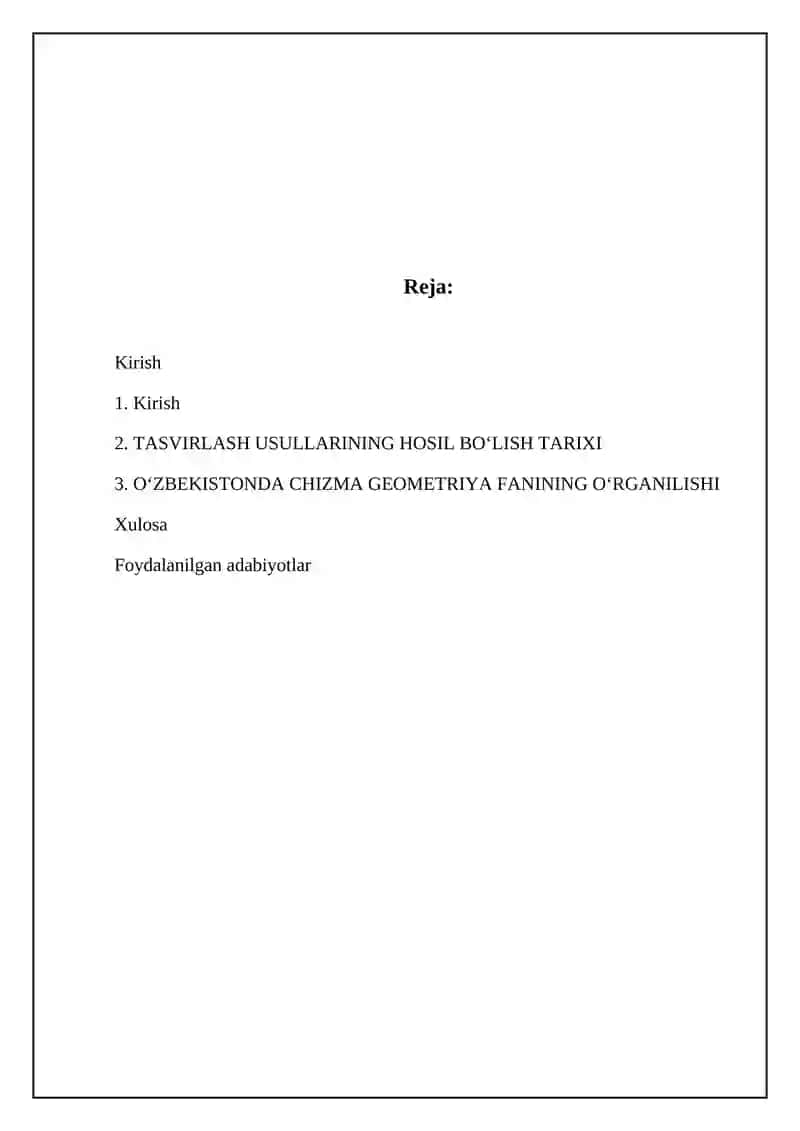 "Amaliy geometriya va muhandislik grafikasi" 2