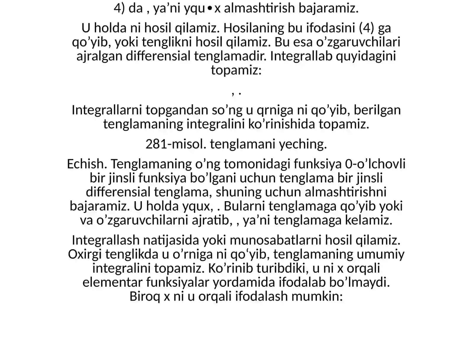 Differentsial tenglamalar 2
