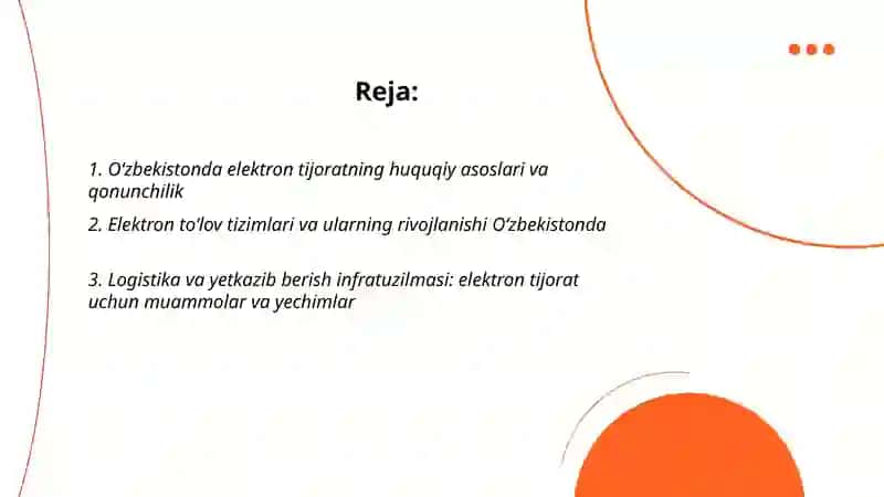 Elektron tijoratning rivojlanish holati 2